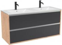 ЗОВ Тумба с умывальником Парма 120 P120LHO0MBPMC1A-OL120 (дуб/черный)