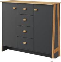 Комод КМК Мебель 2Д4Я Скандинавия 0905.25 (графит/дуб наварра)