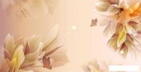 Фотообои Citydecor Цветочный декор 9 3D с защитным покрытием 500x254