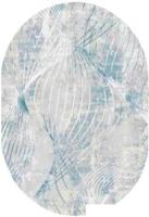 Прикроватный коврик Safyun Liparis LP309-CREAM-BLUE-OVAL (0.8x1.5)