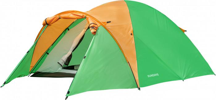 Треккинговая палатка Sundays ZC-TT010-3P v2 (зеленый/желтый)