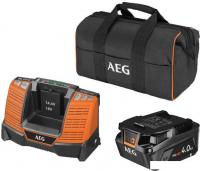 Аккумулятор с зарядным устройством AEG Powertools SEТL1840SHD 4935478944 (18В/4 Ah + 18В, сумка)