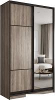 Шкаф-купе Евва 14 TTG.02 АЭП ШК.2 03 (трюфель/венге глянец)