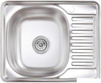 Кухонная мойка AKS Прямоугольная 58x48 (матовый хром)