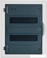 Бокс пластиковый Elektro-Plast Eco Box 2x12M, N/PE 3x 2x16+7x10mm2, дымчатая пласт. дверь, белый RAL