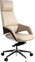 Кресло Norden Шопен FK 0005-A Beige Leather (кожа бежевая/алюминий)