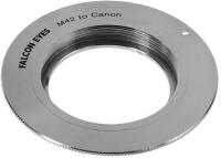 Адаптер Falcon Eyes M42 на Canon (серебристый)