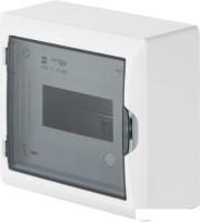 Бокс пластиковый Elektro-Plast Eco Box 1x8M, N/PE 2x 2x16+5x10mm2, дымчатая пласт. дверь, белый RAL9