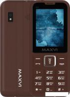 Кнопочный телефон Maxvi K21 (коричневый)