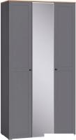 Шкаф распашной Mobi Остин 13.336.03 (серый графит 0162 РЕ/дуб золотой craft/графит ZB 856-2 ПВХ)