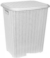 Корзина ВиолетПласт Вязь 40 л 204006 (белый)