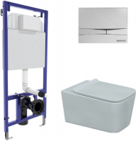 Унитаз подвесной Berges Wasserhaus Floe Rimless + Floe Slim SO + Novum525 + F3 043223