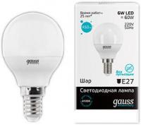 Светодиодная лампочка Gauss Elementary E14 6Вт 4100К [53126]