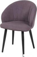 Стул с подлокотниками СоюзРегионПоставка Моника СРП-050 (велюр, Dream Plum сливовый/муар черный)