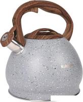 Чайник со свистком Kukmara Черный мрамор kuk-07/3103455