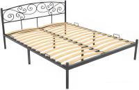 Кровать Князев Мебель Лилия 180x200 ЛЛЯ.180.200.Ч (черный муар)