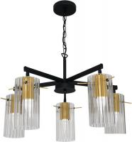 Подвесная люстра Элетех Эсми 251 НСБ 01-5x60-138 Е27 1005405249 (черный/золото)