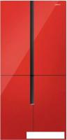 Четырёхдверный холодильник CENTEK CT-1750 Red