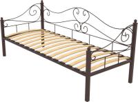 Кровать-тахта Князев Мебель Валенсия 90x200 ВАЯ.90.200.К (коричневый муар)