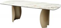 Кухонный стол M-City Bronte 220 KL-188 614M04358 (контрастный мрамор матовый/шапань)