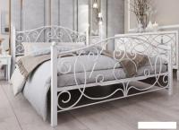 Кровать Князев Мебель Виктория 120x190 ВЯ.120.190.Б (белый муар)