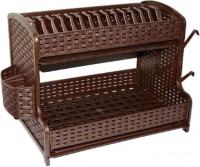 Сушилка для посуды Violet Ротанг 270201 (коричневый)