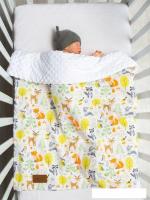 Плед Amarobaby Растем вместе. Зверята 95х85 (желтый/оранжевый)