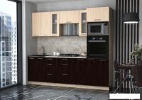 Готовая кухня Интерлиния Мила 2.4 ВТ (дуб молочный/дуб венге/малага)