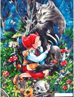 Картина по номерам Белоснежка Красная шапочка и серый волк 952-AS