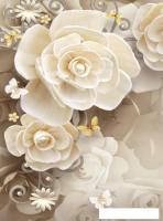 Фотообои ФабрикаФресок 3D Цветы с бабочками 872270 (200x270)