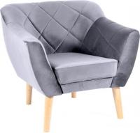 Интерьерное кресло Signal Karo 1 Velvet Bluvel 14 (серый/бук)