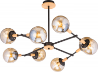 Подвесная люстра Mirastyle SX-N-4900/8 BK+WOOD