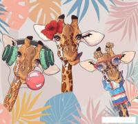 Фотообои ФабрикаФресок Детские Веселые жирафы 253270 (300x270)