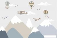Фотообои ФабрикаФресок Детские Горы и самолеты 504270 (400x270)