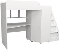 Кровать-чердак Капризун 13 Р440-2 с рабочей зоной (белый)