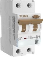 Дифференциальный автомат Werkel 1P+N 16 A 30 mА 6 kА C A W922P166