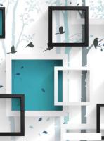 Фотообои ФабрикаФресок Бирюзовые квадраты 632270 (200x270)