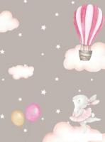 Фотообои ФабрикаФресок Зайчики на облаках 802270 (200x270)