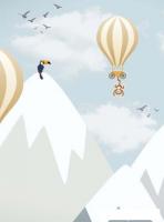 Фотообои ФабрикаФресок Шары в горах и звери 612270 (200x270)