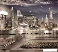 Фотообои ФабрикаФресок Фреска Ночной Нью-Йорк 663270 (300x270)