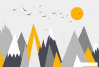 Фотообои ФабрикаФресок Детские Горы с солнцем 444270 (400x270)