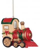 Елочная игрушка Goodwill Xmas 2023 Паровоз с гирляндой из бантов TR 21128-2