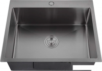 Кухонная мойка GranFest Metal нержавеющая сталь AISI 304 PVD GF-6045 Графит (с сифоном)