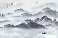 Фотообои ФабрикаФресок Акварельная Япония и горы 174265 (400x265)