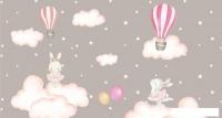 Фотообои ФабрикаФресок Зайчики на облаках 805270 (500x270)