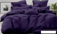 Постельное белье Luxor Полоса 1x1 19-3728 Евро-стандарт (черника, сатин-страйп)