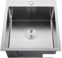 Кухонная мойка GranFest Metal нержавеющая сталь AISI 304 GF-4844 (с сифоном)