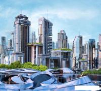 Фотообои ФабрикаФресок Город Будущего 583270 (300x270)