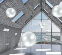 Фотообои ФабрикаФресок 3D Шары в комнате 813270 (300x270)