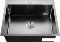 Кухонная мойка GranFest Metal нержавеющая сталь AISI 304 PVD GF-6545 Графит (с сифоном)